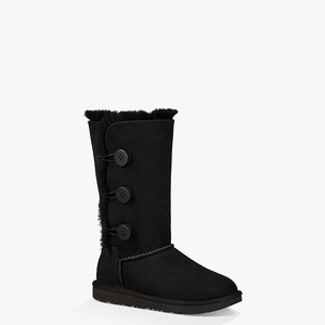 Ugg Bailey Button II Triplet Klassiska Stövlar Barn Svarta (785342NKW)